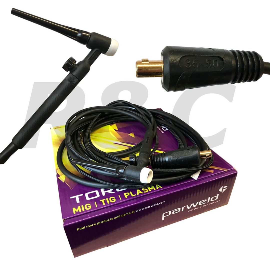 Parweld WP17V Torch Package 12.5ft Air Cooled Tig Welding Torch Large